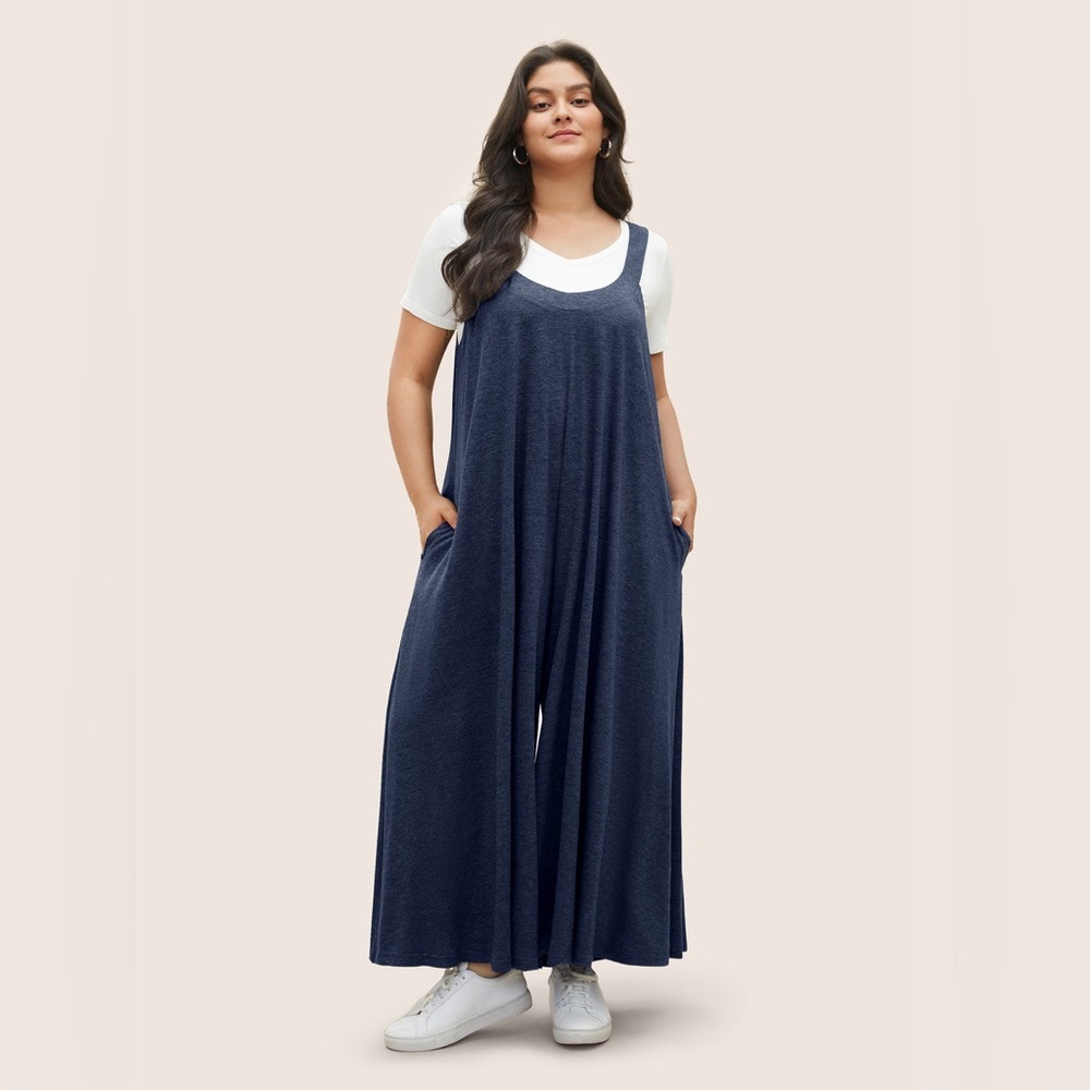 NWT Bloomchic Blue Supersoft Essentials Solid Poc… - image 1